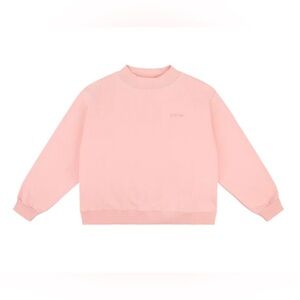 PARKE Embroidered Mockneck Sweatshirt in Peony | Size S/M